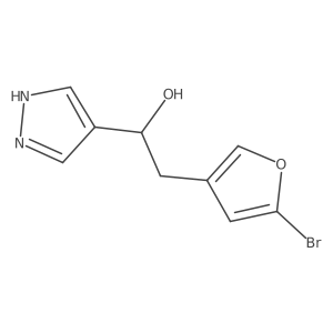 2-(5-Bromofuran-3-yl)-1-(1H-pyrazol-4-yl)ethan-1-ol Structure