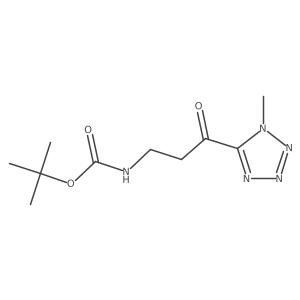 tert-butyl N-[3-(1-methyl-1H-1,2,3,4-tetrazol-5-yl)-3-oxopropyl]carbamate结构式