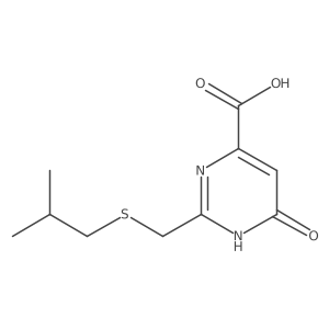 2-{[(2-Methylpropyl)sulfanyl]methyl}-6-oxo-1,6-dihydropyrimidine-4-carboxylic acid Structure