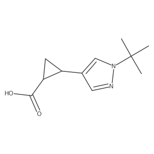 2-(1-tert-butyl-1H-pyrazol-4-yl)cyclopropane-1-carboxylic acid Structure