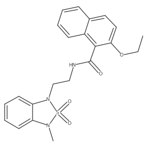 2-ethoxy-N-(2-(3-methyl-2,2-dioxidobenzo[c][1,2,5]thiadiazol-1(3H)-yl)ethyl)-1-naphthamide Structure