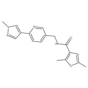 2,5-dimethyl-N-((6-(1-methyl-1H-pyrazol-4-yl)pyridin-3-yl)methyl)furan-3-carboxamide Structure