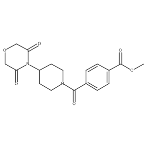 Methyl 4-(4-(3,5-dioxomorpholino)piperidine-1-carbonyl)benzoate Structure