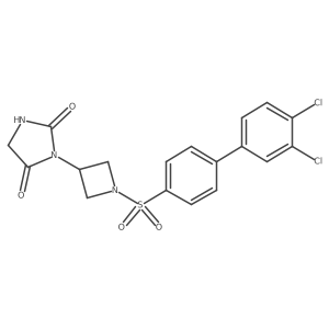 3-(1-((3',4'-Dichloro-[1,1'-biphenyl]-4-yl)sulfonyl)azetidin-3-yl)imidazolidine-2,4-dione结构式