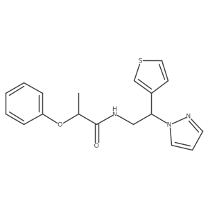 N-(2-(1H-pyrazol-1-yl)-2-(thiophen-3-yl)ethyl)-2-phenoxypropanamide Structure