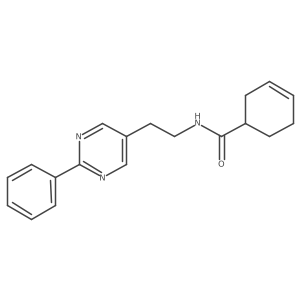 N-(2-(2-phenylpyrimidin-5-yl)ethyl)cyclohex-3-enecarboxamide Structure