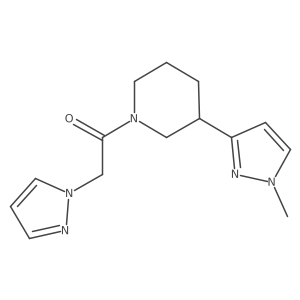 1-(3-(1-methyl-1H-pyrazol-3-yl)piperidin-1-yl)-2-(1H-pyrazol-1-yl)ethanone结构式