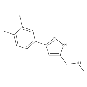 {[5-(3,4-difluorophenyl)-1H-pyrazol-3-yl]methyl}(methyl)amine Structure