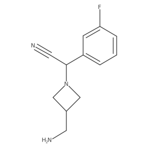 2-(3-(Aminomethyl)azetidin-1-yl)-2-(3-fluorophenyl)acetonitrile Structure