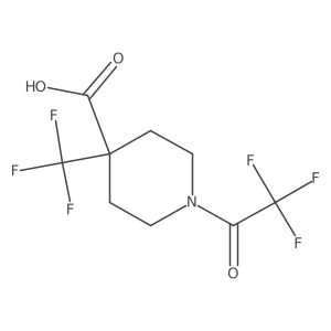 1-(Trifluoroacetyl)-4-(trifluoromethyl)piperidine-4-carboxylic acid Structure