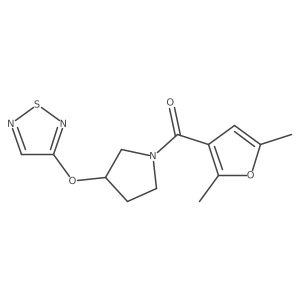 3-{[1-(2,5-Dimethylfuran-3-carbonyl)pyrrolidin-3-yl]oxy}-1,2,5-thiadiazole结构式
