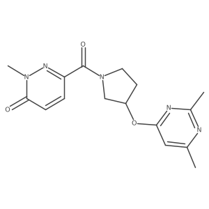 6-{3-[(2,6-Dimethylpyrimidin-4-yl)oxy]pyrrolidine-1-carbonyl}-2-methyl-2,3-dihydropyridazin-3-one Structure