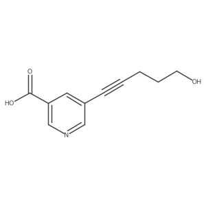 5-(5-Hydroxypent-1-yn-1-yl)pyridine-3-carboxylic acid Structure