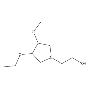 2-(3-Ethoxy-4-methoxypyrrolidin-1-yl)ethan-1-ol结构式