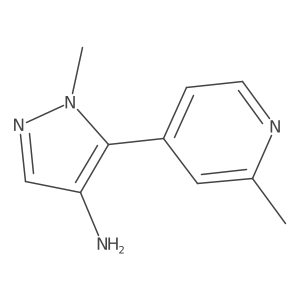 1-methyl-5-(2-methylpyridin-4-yl)-1H-pyrazol-4-amine Structure
