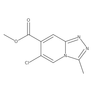 Methyl 6-Chloro-3-methyl-[1,2,4]triazolo[4,3-a]pyridine-7-carboxylate结构式