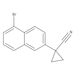 1-(5-Bromonaphthalen-2-YL)cyclopropane-1-carbonitrile结构式