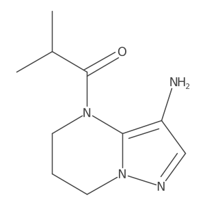 1-{3-amino-4H,5H,6H,7H-pyrazolo[1,5-a]pyrimidin-4-yl}-2-methylpropan-1-one结构式
