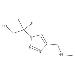 2,2-difluoro-2-{4-[(methylamino)methyl]-1H-1,2,3-triazol-1-yl}ethan-1-ol Structure