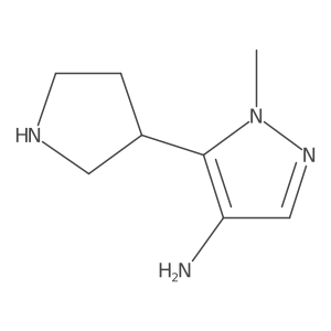1-methyl-5-(pyrrolidin-3-yl)-1H-pyrazol-4-amine结构式