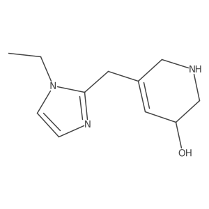 5-[(1-ethyl-1H-imidazol-2-yl)methyl]-1,2,3,6-tetrahydropyridin-3-ol结构式
