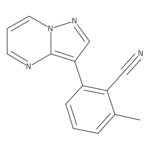 2-Methyl-6-{pyrazolo[1,5-a]pyrimidin-3-yl}benzonitrile结构式