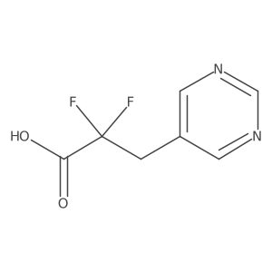 2,2-Difluoro-3-(pyrimidin-5-yl)propanoic acid结构式