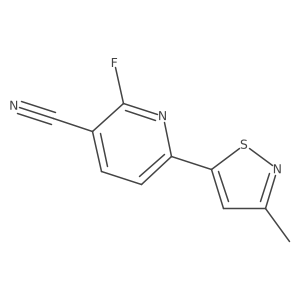 2-Fluoro-6-(3-methyl-1,2-thiazol-5-yl)pyridine-3-carbonitrile结构式