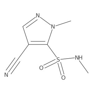 4-cyano-N,1-dimethyl-1H-pyrazole-5-sulfonamide结构式