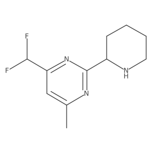 4-(Difluoromethyl)-6-methyl-2-(piperidin-2-yl)pyrimidine Structure