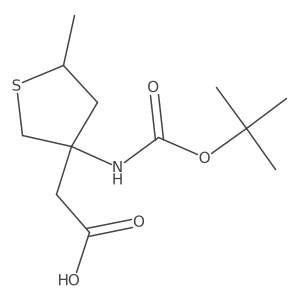 2-(3-{[(Tert-butoxy)carbonyl]amino}-5-methylthiolan-3-yl)acetic acid Structure