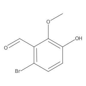 6-Bromo-3-hydroxy-2-methoxybenzaldehyde结构式