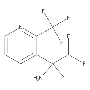 1,1-Difluoro-2-[2-(trifluoromethyl)pyridin-3-yl]propan-2-amine结构式