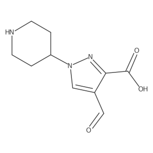 4-formyl-1-(piperidin-4-yl)-1H-pyrazole-3-carboxylic acid Structure
