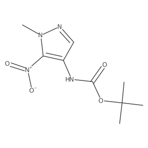 tert-butyl (1-methyl-5-nitro-1H-pyrazol-4-yl)carbamate结构式