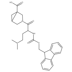 3-[4-(dimethylamino)-2-({[(9H-fluoren-9-yl)methoxy]carbonyl}amino)butanoyl]-3-azabicyclo[3.1.0]hexane-1-carboxylic acid Structure