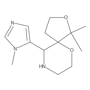 1,1-dimethyl-10-(1-methyl-1H-imidazol-5-yl)-2,6-dioxa-9-azaspiro[4.5]decane结构式