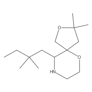 10-(2,2-Dimethylbutyl)-3,3-dimethyl-2,6-dioxa-9-azaspiro[4.5]decane结构式