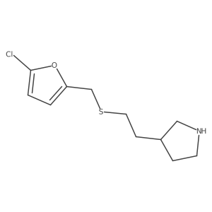 3-(2-{[(5-Chlorofuran-2-yl)methyl]sulfanyl}ethyl)pyrrolidine Structure