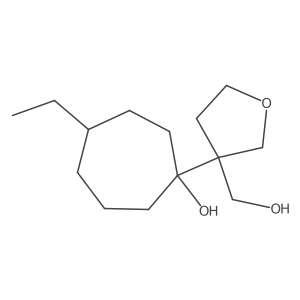 4-Ethyl-1-[3-(hydroxymethyl)oxolan-3-yl]cycloheptan-1-ol Structure