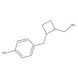 4-{[2-(Aminomethyl)azetidin-1-yl]methyl}phenol结构式