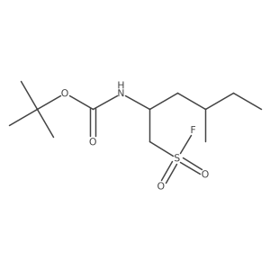 tert-butyl N-[1-(fluorosulfonyl)-4-methylhexan-2-yl]carbamate Structure