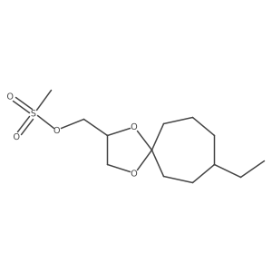 {8-Ethyl-1,4-dioxaspiro[4.6]undecan-2-yl}methyl methanesulfonate结构式
