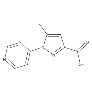 5-methyl-1-(pyrimidin-4-yl)-1H-pyrazole-3-carboxylic acid结构式
