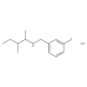 N-(3-Fluorobenzyl)-3-methylpentan-2-amine hydrochloride结构式