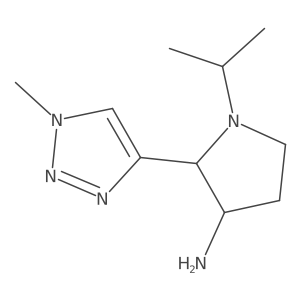 2-(1-methyl-1H-1,2,3-triazol-4-yl)-1-(propan-2-yl)pyrrolidin-3-amine结构式