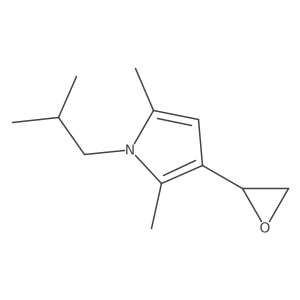 2,5-dimethyl-1-(2-methylpropyl)-3-[(2R)-oxiran-2-yl]-1H-pyrrole结构式