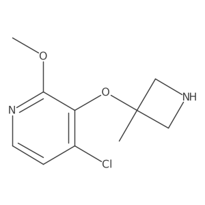 4-Chloro-2-methoxy-3-[(3-methylazetidin-3-yl)oxy]pyridine结构式