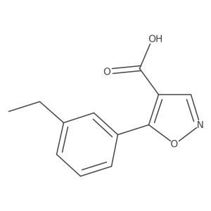 5-(3-Ethylphenyl)-1,2-oxazole-4-carboxylic acid Structure