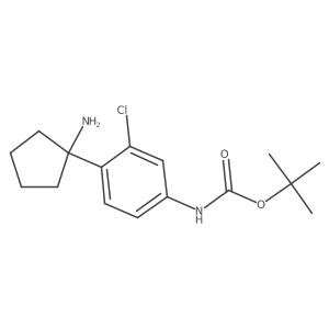 tert-butyl N-[4-(1-aminocyclopentyl)-3-chlorophenyl]carbamate Structure
